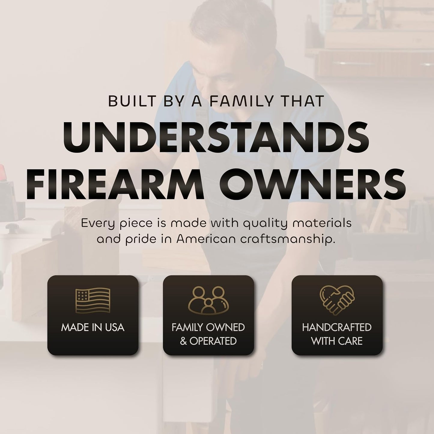 Hidden Gun Storage Cabinet with Faith Over Fear Art Concealment Furniture