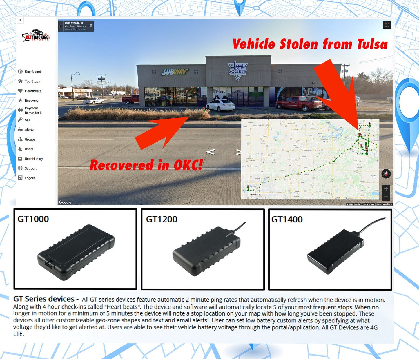 GT1510 Waterproof Wired GPS Tracker – All-Conditions, 1-Year Service Included