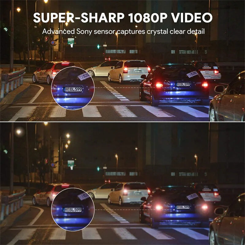 170° Wide Angle WiFi Dash Cam – 1080P HD, G-Sensor, Loop Recording, Car DVR
