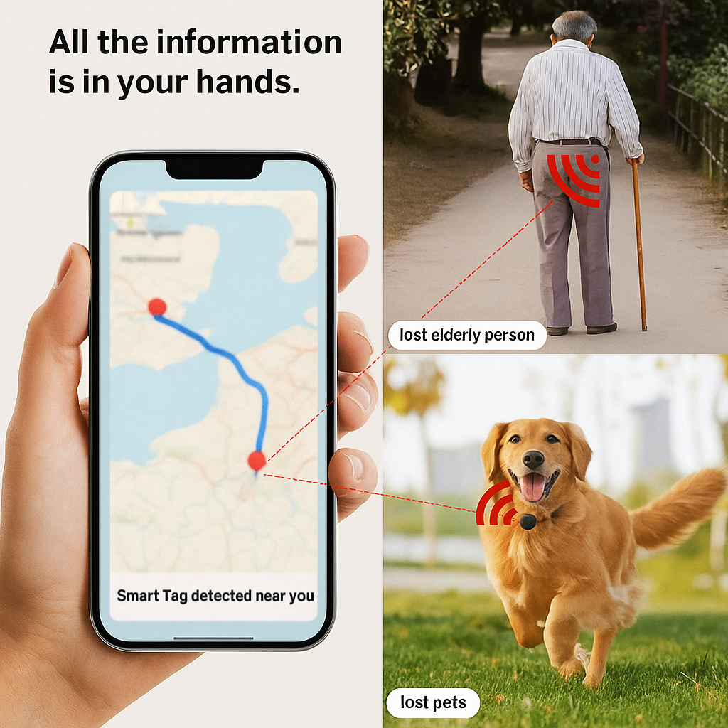 Track Tag Bluetooth Item Tracker – Compact, Keychain Compatible, Find My Network