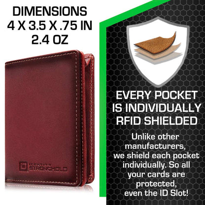 ID Stronghold Waltlet – Maximum Storage RFID Secure Minimalist Wallet, Unisex