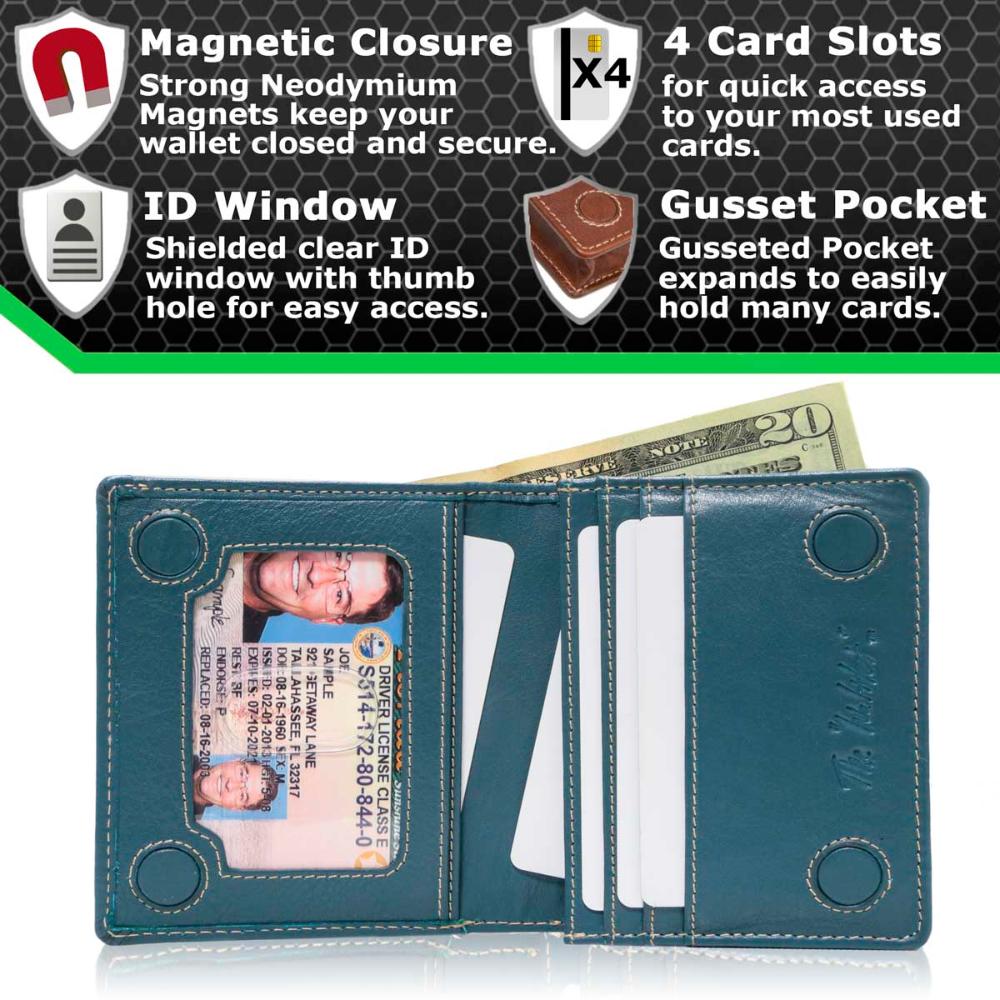 ID Stronghold Waltlet – Maximum Storage RFID Secure Minimalist Wallet, Unisex