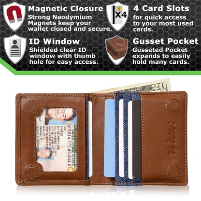 ID Stronghold Waltlet – Maximum Storage RFID Secure Minimalist Wallet, Unisex
