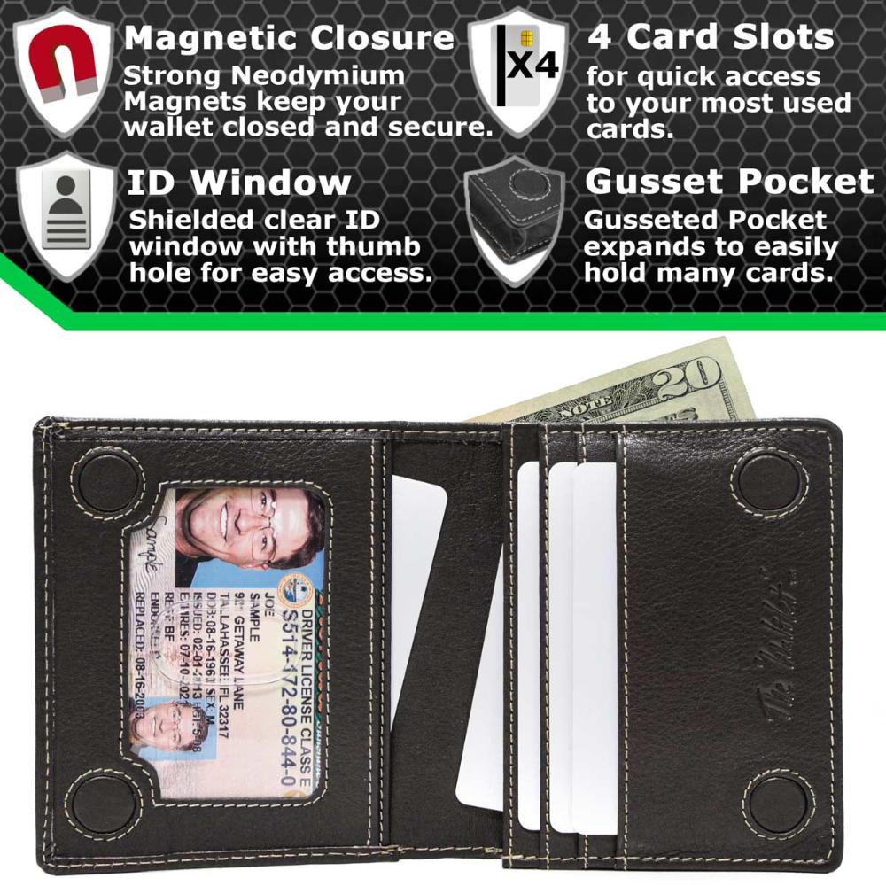 ID Stronghold Waltlet – Maximum Storage RFID Secure Minimalist Wallet, Unisex
