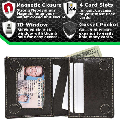 ID Stronghold Waltlet – Maximum Storage RFID Secure Minimalist Wallet, Unisex