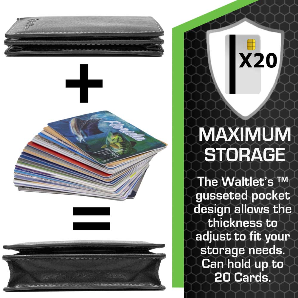 ID Stronghold Waltlet – Maximum Storage RFID Secure Minimalist Wallet, Unisex