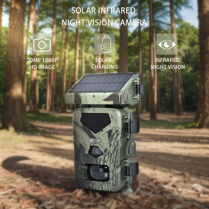 Solar Infrared Wildlife & Security Trail Camera – 20MP, Night Vision, Weatherproof
