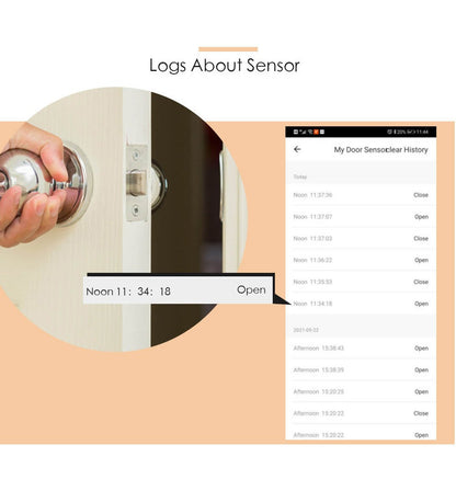 Tuya WiFi Smart Door & Window Sensor – Open/Close Detector, Smart Life App