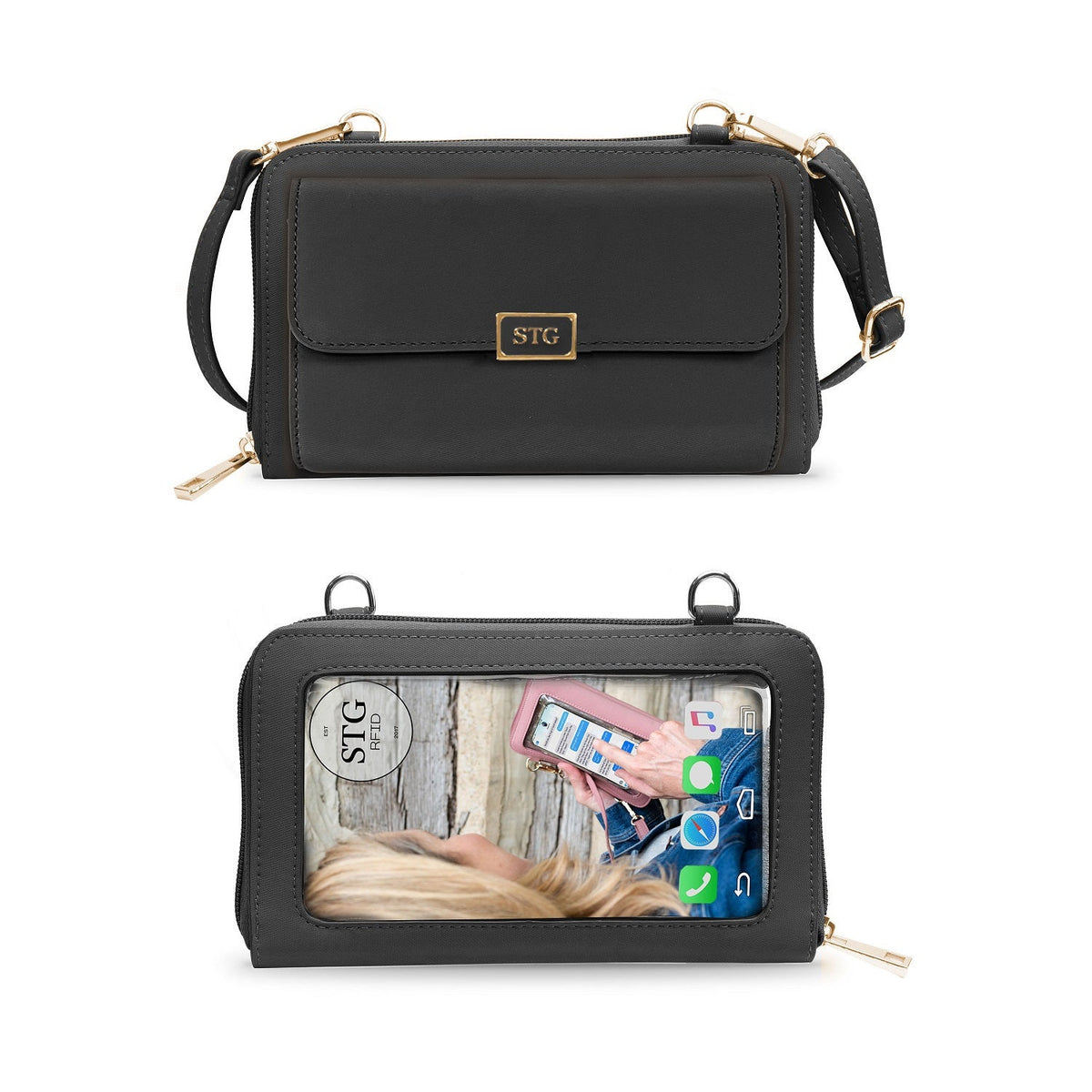 SaveTheGirls Captiva RFID Touch Screen Purse – Secure Crossbody Bag
