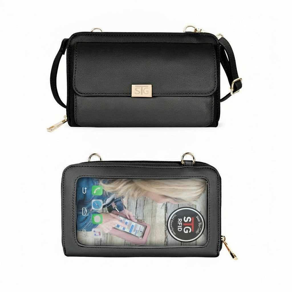 SaveTheGirls Captiva RFID Touch Screen Purse – Secure Crossbody Bag