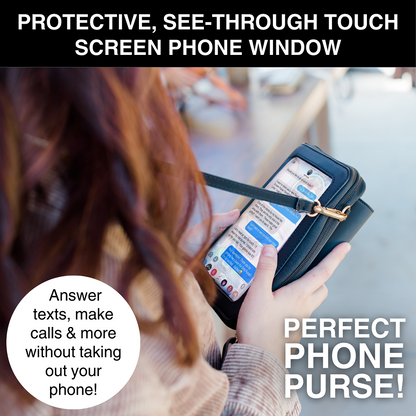SaveTheGirls Captiva RFID Touch Screen Purse – Secure Crossbody Bag
