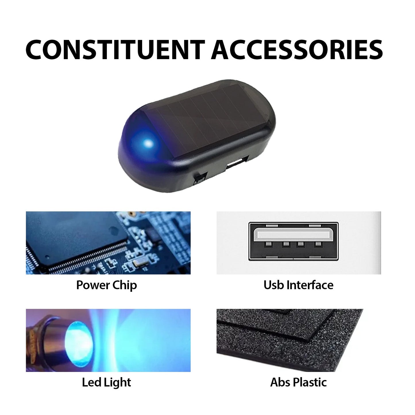 LED Anti-Theft Car Alarm Flashing Light – Induction Warning, Wiring Refit