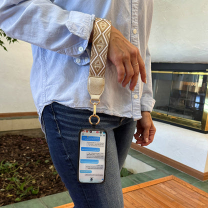 SaveTheGirls Clip & Go Strap with RFID Pouch – Diamond Pattern, Vegan Leather