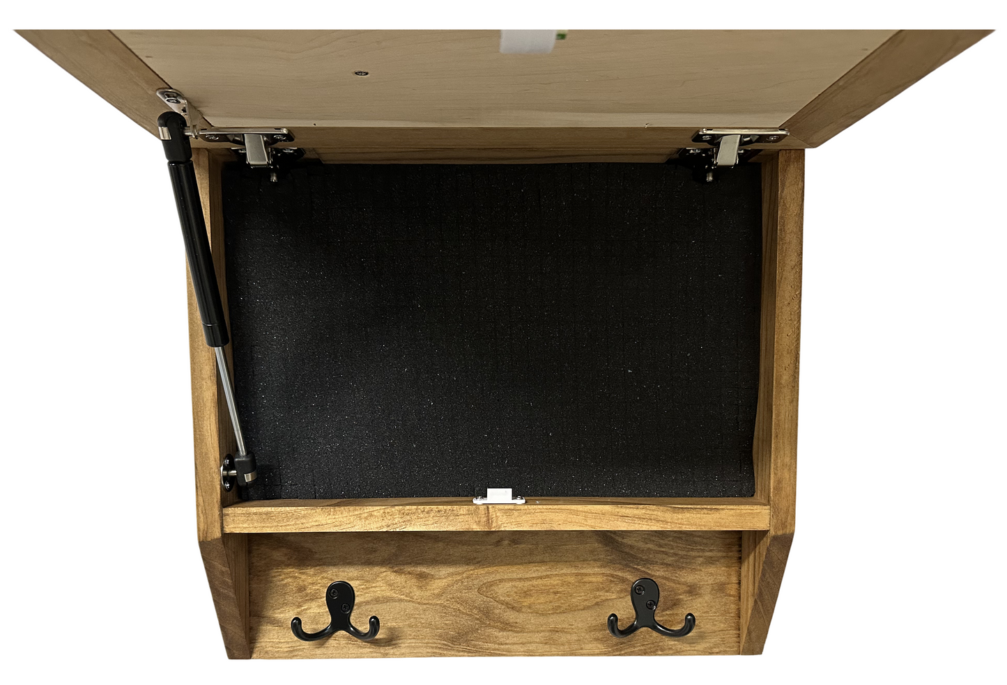 Family Tree Gun Safe Coat Rack - Handcrafted Wooden Gun Cabinets - Gun Shelf Hidden Storage for Rifles, Shotguns, & Handguns - Quick Access Hidden Wall Safe