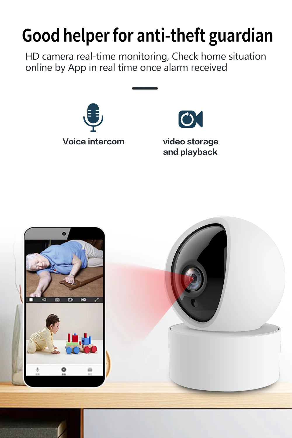 GauTone PG103 Tuya 4G 3G Alarm System GSM Home Security With IP Camera Wireless Solar Siren Support Alexa Smart Life