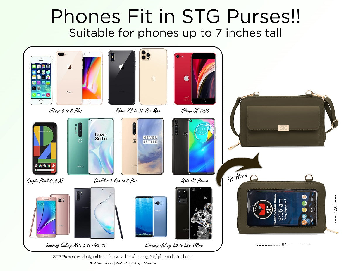 SaveTheGirls Captiva RFID Touch Screen Purse – Secure Crossbody Bag