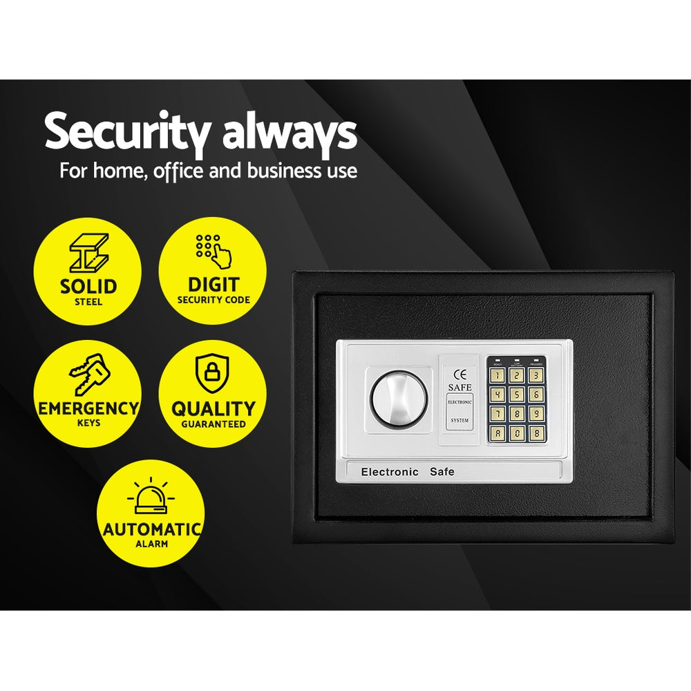 UL-Tech 16L Electronic Security Safe Box – Digital Lock, Home & Office Valuables Storage