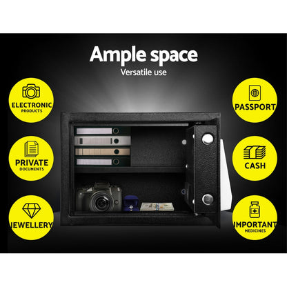 UL-Tech 16L Electronic Security Safe Box – Digital Lock, Home & Office Valuables Storage