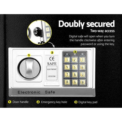 UL-Tech 16L Electronic Security Safe Box – Digital Lock, Home & Office Valuables Storage