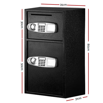 NNEDSZ Electronic Safe Digital Security Box Double Door LCD Display