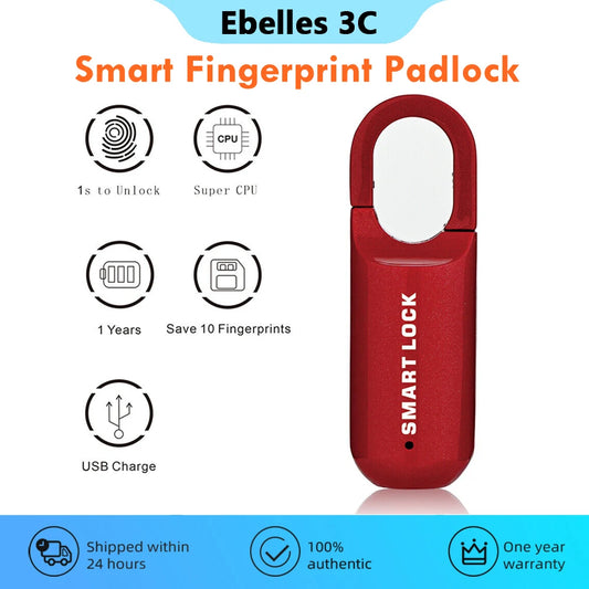 Smart Home Biometric Electronic Lock Fingerprint Locks Padlock Keyless USB Rechargeable Anti-theft Handbag Security Protection