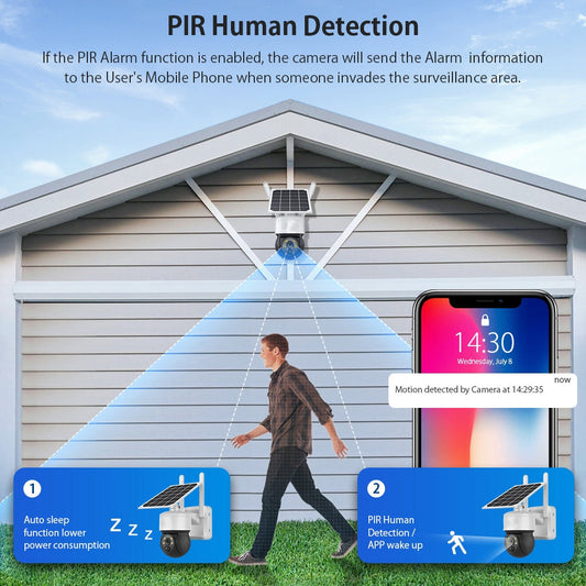 Solar-Powered 4G Wireless Outdoor Security Camera