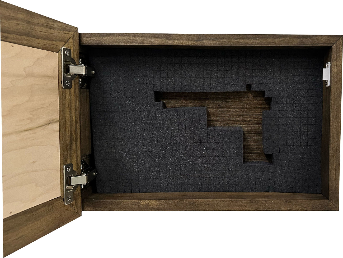 Luke 11:21 Wall Gun Safe - Religious Hidden Gun Safe - Handcrafted Concealment Furniture for Guns - Quick Access Firearm Storage with Magnetic Lock - Hidden Shelf Safe