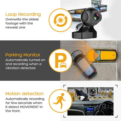 170° Wide Angle WiFi Dash Cam – 1080P HD, G-Sensor, Loop Recording, Car DVR