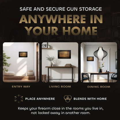 Hidden Gun Storage Cabinet with Faith Over Fear Art Concealment Furniture