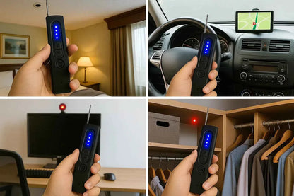 Wireless Signal & Hidden Camera Detector - Anti-Spy Bug Detector Device