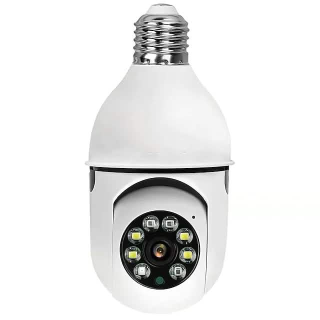 Bulb Camera Security Monitor – Hidden WiFi Surveillance, 360° View, Smart Home