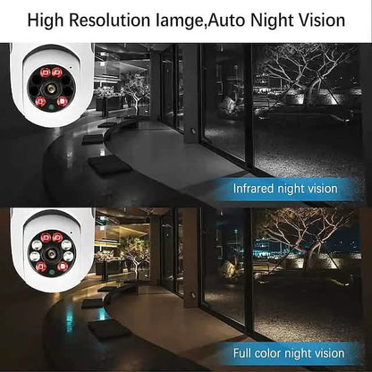 Bulb Camera Security Monitor – Hidden WiFi Surveillance, 360° View, Smart Home