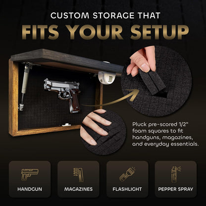 Hidden Gun Storage Cabinet with Faith Over Fear Art Concealment Furniture