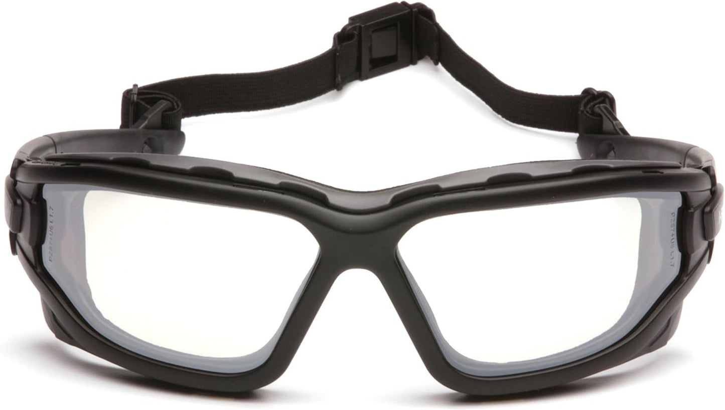 I-Force Sporty Dual Pane Anti-Fog Goggles with Black Frame and Clear Anti-Fog Lens