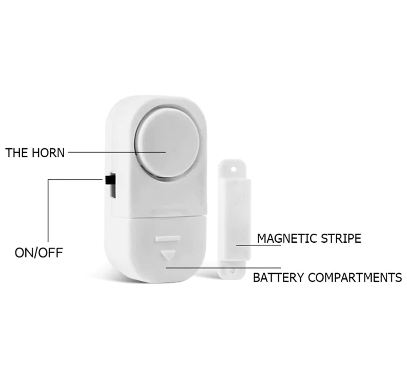 6-Pack Wireless Magnetic Door & Window Burglar Alarm System – Home Security Sensor Kit