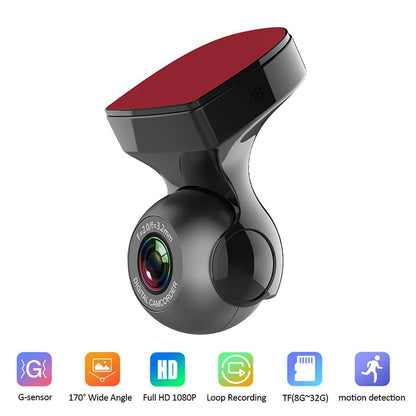170° Wide Angle WiFi Dash Cam – 1080P HD, G-Sensor, Loop Recording, Car DVR