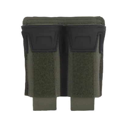 Signal & Steel Convertible 9mm Pistol Mag Pouch – MOLLE Single Magazine Holder (Covered or Open)