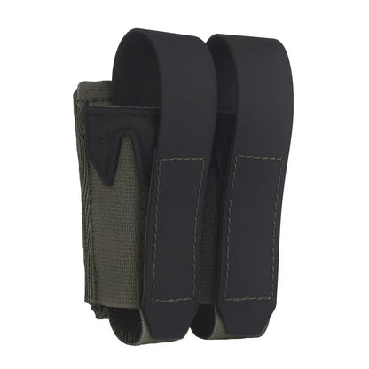 Signal & Steel Convertible 9mm Pistol Mag Pouch – MOLLE Single Magazine Holder (Covered or Open)