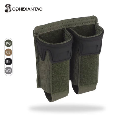 Signal & Steel Convertible 9mm Pistol Mag Pouch – MOLLE Single Magazine Holder (Covered or Open)