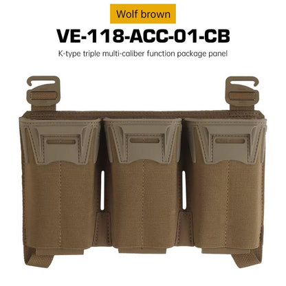 Signal & Steel K-Style Multi-Caliber Triple Mag Placard – 5.56 / SMG Magazine Panel for Plate Carriers