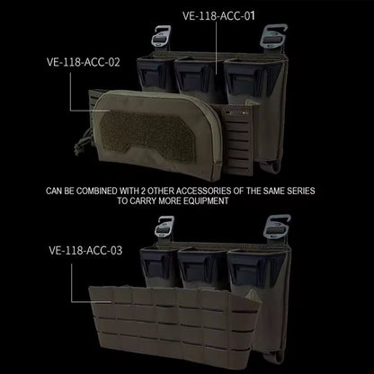 Signal & Steel K-Style Multi-Caliber Triple Mag Placard – 5.56 / SMG Magazine Panel for Plate Carriers
