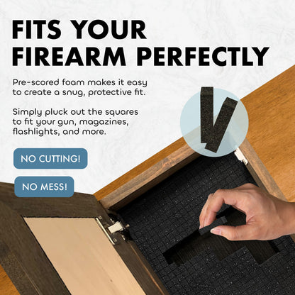American Flag Hidden Gun Storage Cabinet - Stand For The Flag, Kneel For The Cross Concealed Gun Storage