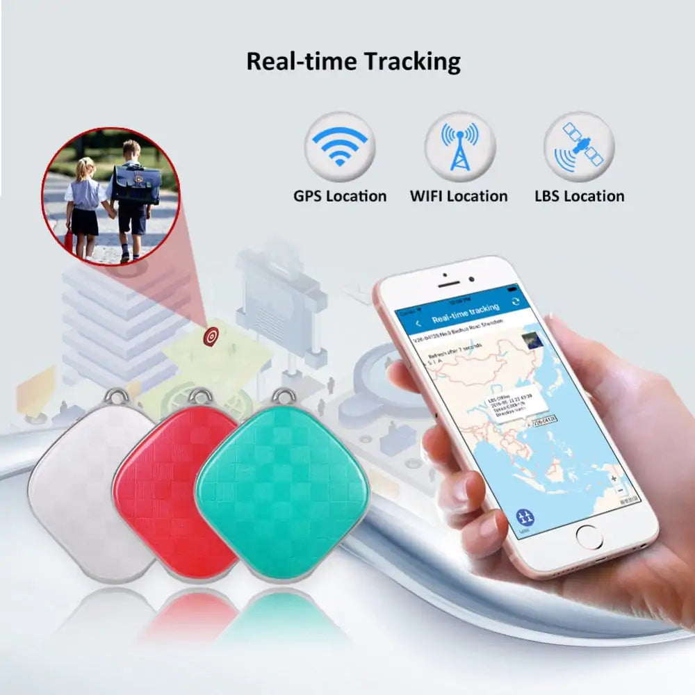 Mini Personal GPS Tracker for Kids – Real-Time Location, Listening Device, Compact