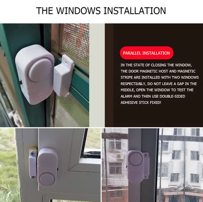 6-Pack Wireless Magnetic Door & Window Burglar Alarm System – Home Security Sensor Kit
